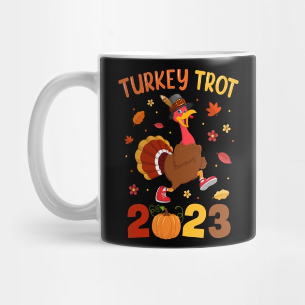 Turkey Trot 2023 Thanksgiving Turkey Running Runner Autumn by James Green